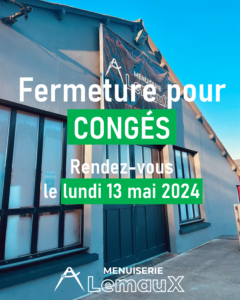 Fermeture pour congés