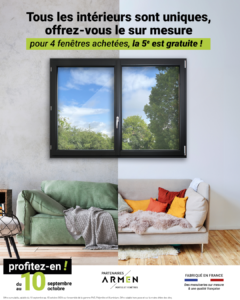 4 fenêtres achetées la 5ème offerte