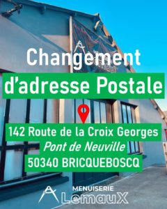 Notre adresse postale change... pas notre emplacement